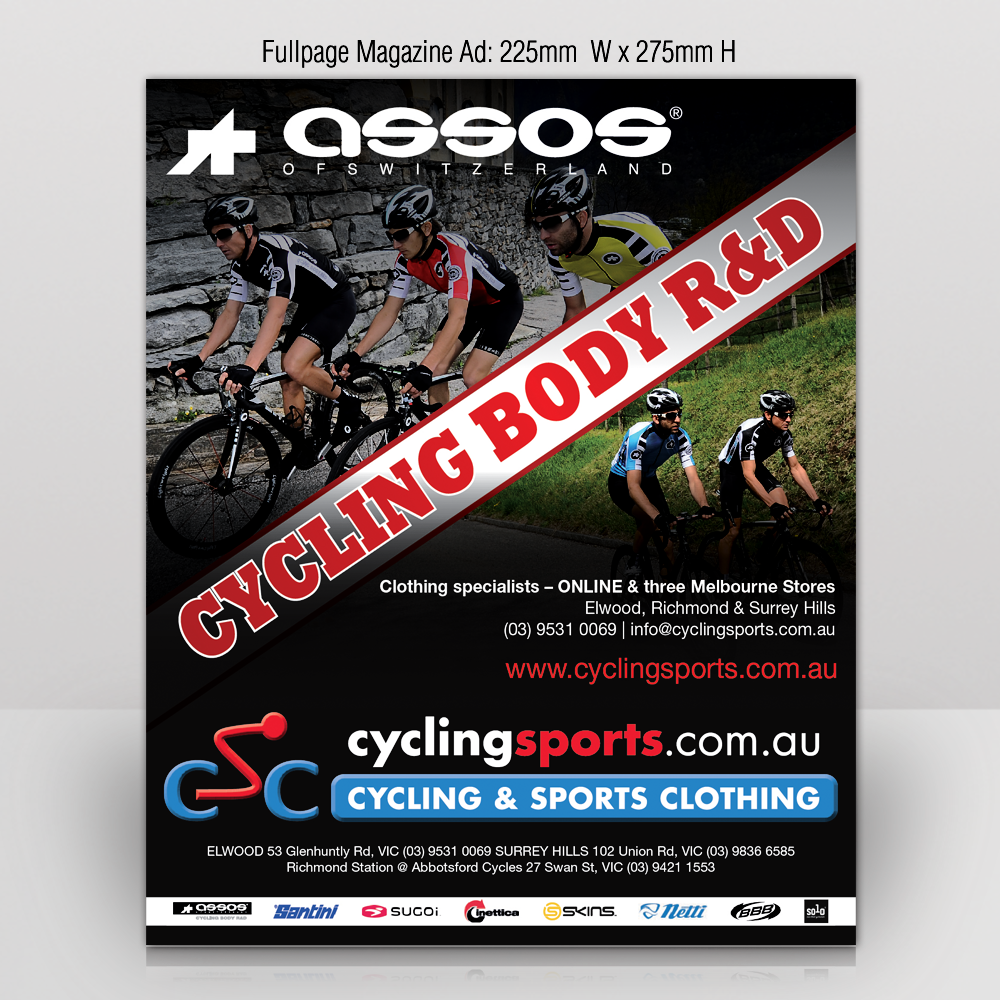 Advertisement Design by Mon01 for Cycling & Sports Clothing | Design #2097484