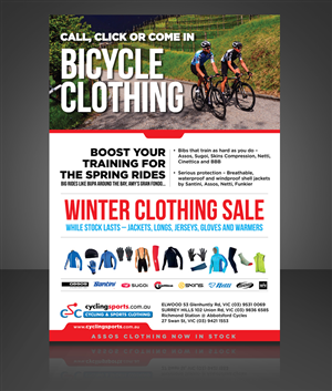 Advertisement Design by jgeoinbox for Cycling & Sports Clothing | Design: #2096890