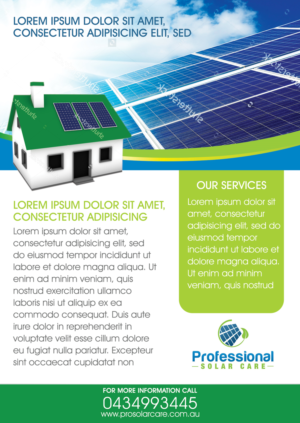 Flyer-Design von leuchi für Professional Solar Care | Design #9675183