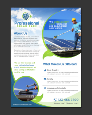 Flyer-Design von pivotaldesign.biz für Professional Solar Care | Design #9648264