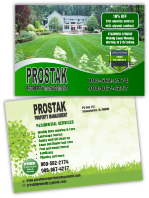 Post card for landscape service | Postcard Design by citygirl17