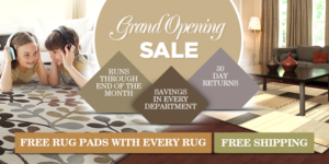 Grand Opening Banner needed for Incredible Rugs and Decor | Banner Ad Design by creative.SB