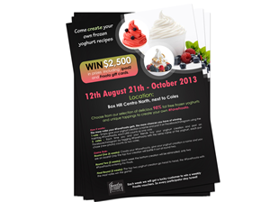 Froota Frozen Yoghurt Flyer Design Project | Flyer Design by NatPearlDesigns