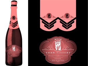 Four Sisters Sparkling  | Graphic Design by BABLEO