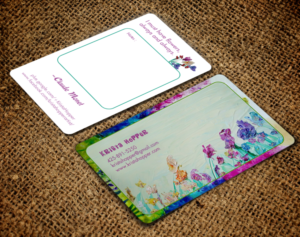 Artist business cards needed, happy acrylic painter | Visitenkarten-Design von chandrayaan.creative