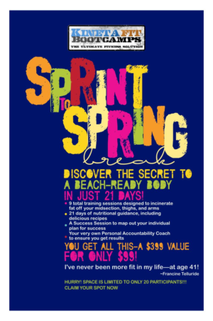 Sprint to Spring Break  21 day Challenge | Poster-Design von cb1318