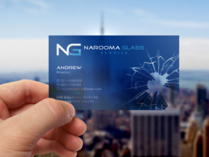 Narooma Glass Service Business Card | Business Card Design by MT