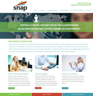 Wordpress Design by Ginger and Jones for SnapTask | Design #10198328