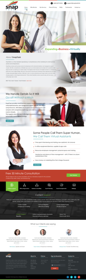 Wordpress Design For Virtual Assistant | Wordpress Design by Sbss