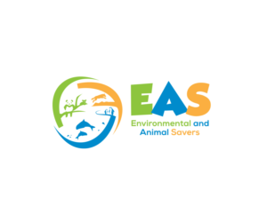 EAS in large and then -Environmental and Animal Savers underneath | Logo Design by Maher Sh