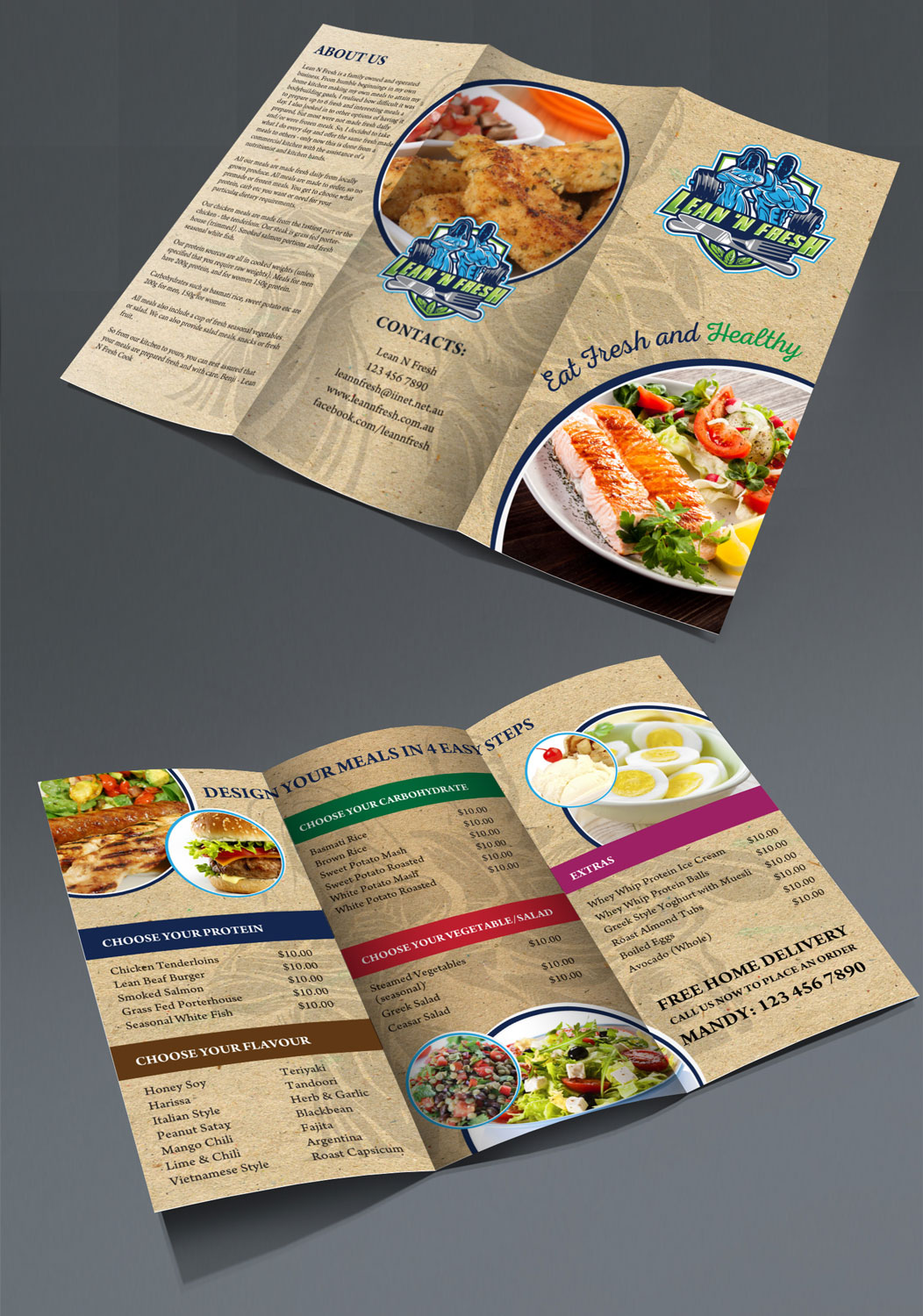 Menu Design by pivotaldesign.biz for Lean n fresh  | Design #10310903