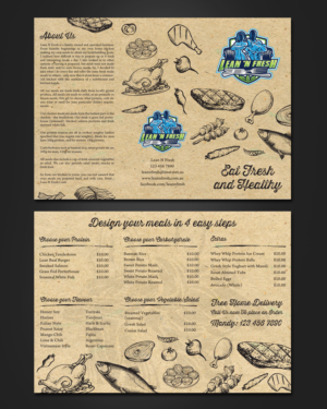 Menu Design by pivotaldesign.biz for Lean n fresh  | Design: #10341418