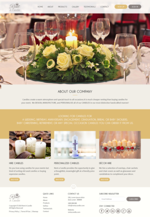 Rent a Candle | Web-Design von RupalTechno