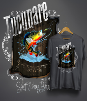 An awesome T-shirt design for Sport Fishing - Peacock Bass | T-shirt Design by Light Hand Design