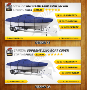 Main Banner for Boatcover.com, SIMPLE REDESIGN | Banner-Design von JustACreative1