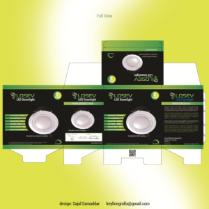 LOSEV LED Downlight Package | Packaging Design by Sajal Samaddar