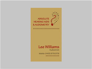 Business Card Design by harrylim for Absolute Hearing Aids & Audiometry | Design #2207908