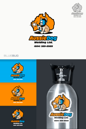 Aussie Dog Welding Ltd. (604) 389-8989 | Logo-Design von SilverFire