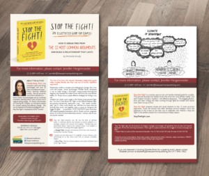 Stop the Fight! Postcard Design for a New Book for Couples | Postkarten-Design von alex989