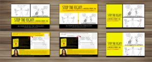 Stop the Fight! Postcard Design for a New Book for Couples | Postkarten-Design von schk