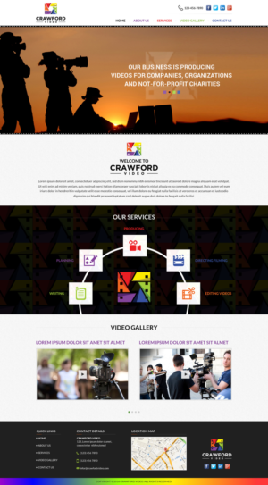 'Crawford Video' - Website Template Design (that I can use in Word Press) | Web Design by Sbss