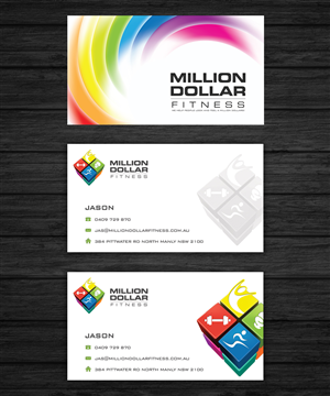 Million Dollar Fitness | Business Card Design by FutureDesigne