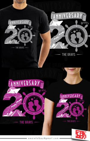 20th Anniversary Cruise T-shirt Design Needed | T-shirt Design by Fatboy Graphic