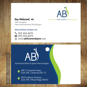 Advanced Brain & Spine Business card | Business Card Design by adiazudin