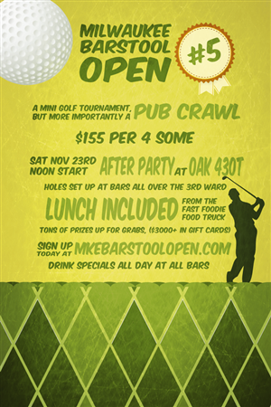 MiniGolfPubCrawl | Poster Design by Octav