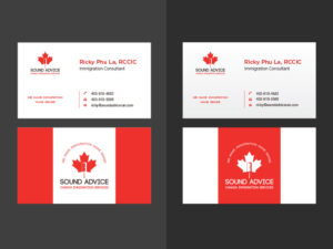 Sound or Sound Advice Canada Immigration Services | Logo and Business Card Design by Lee Xian