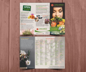 Flower delivery business needs sales brochure | Broschüren-Design von Cut and Glue