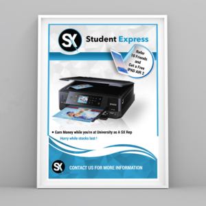 Student Express Branded Product Information Posters | Poster Design by SAI DESIGNS