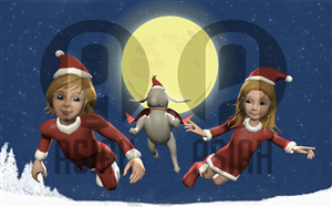 3d family xmas card