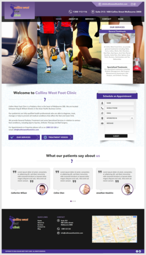 Web Design by -Marc- for Collins West Foot Clinic | Design: #11640723