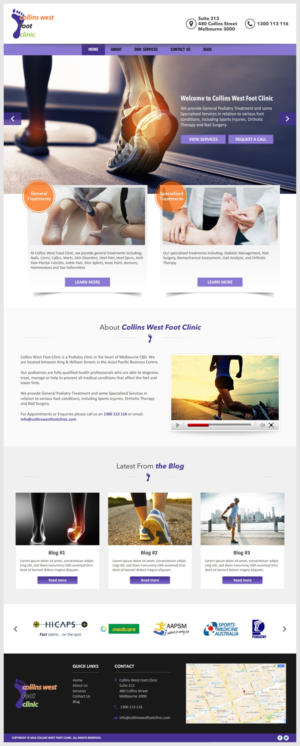 Web Design by -Marc- for Collins West Foot Clinic | Design: #11641775