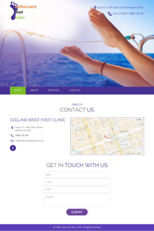 Web Design by rightway for Collins West Foot Clinic | Design: #11708027