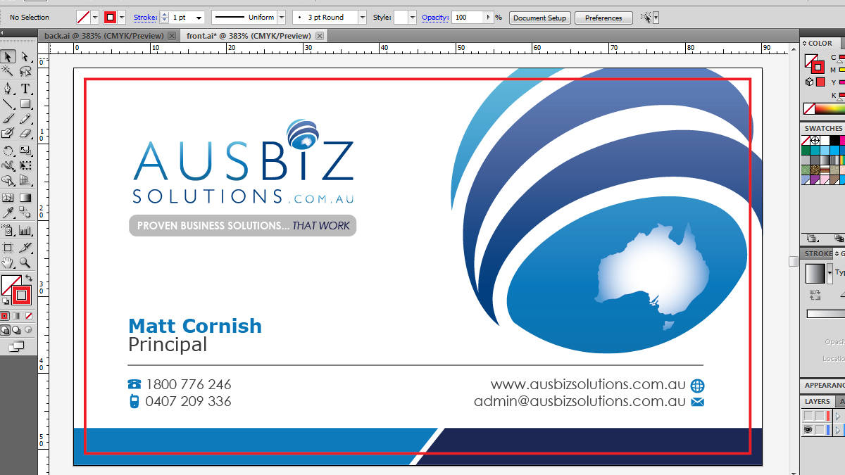 Business Card Design by AZ for AusBiz Solutions.com.au | Design: #2365094