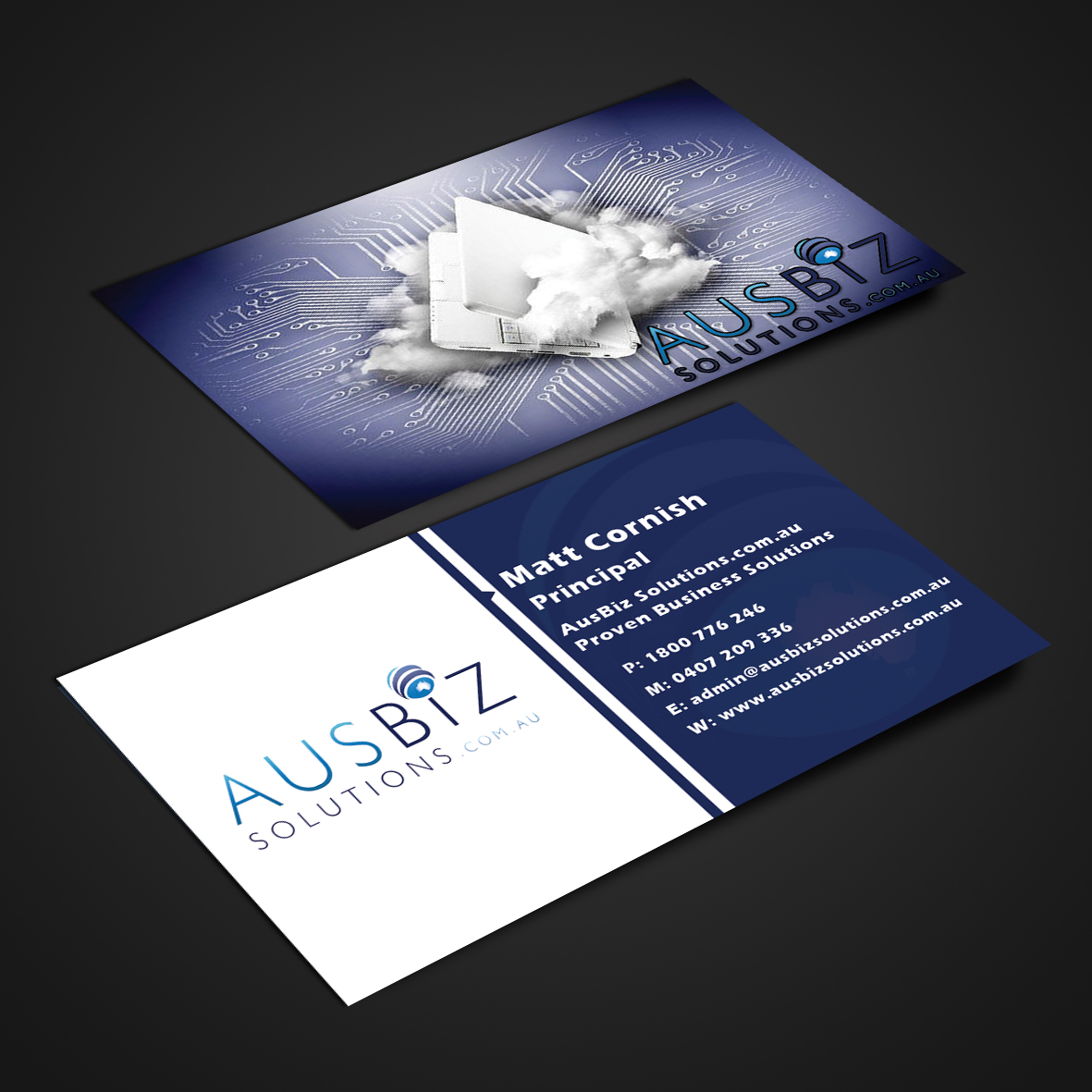 Business Card Design by Harshan for AusBiz Solutions.com.au | Design #2361602