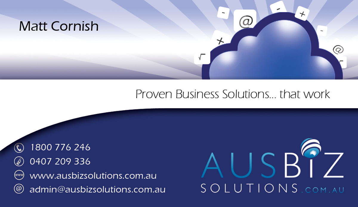 Business Card Design by MicroZ for AusBiz Solutions.com.au | Design #2356454