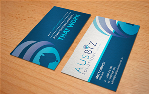 Business Card Design by BramDwi for AusBiz Solutions.com.au | Design #2354345