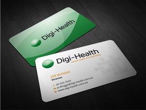 Digi Health is an innovative Australian Business offering organisations an online solution for depre | Business Card Design by Atvento Graphics