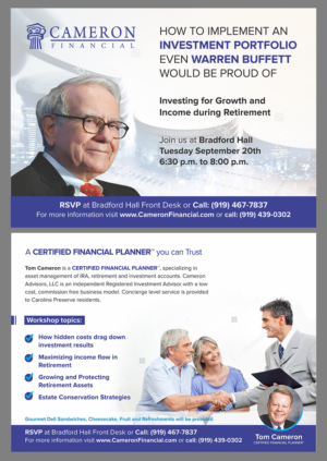 How to Implement an Investment Portfolio Even Warren Buffet would be Proud of | Postcard Design by D Creative