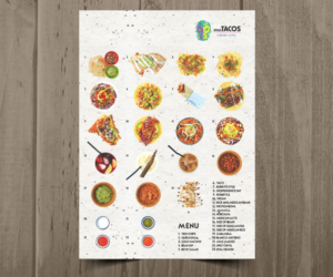 Menu Design for a hip Taco Bar | Menu Design by Cut and Glue