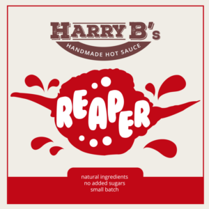 Harry B's             handmade hot sauce | Label Design by maricreatives