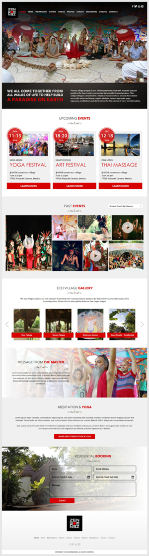 meditation/yoga retreat eco village ashram commune website | Web-Design von -Marc-