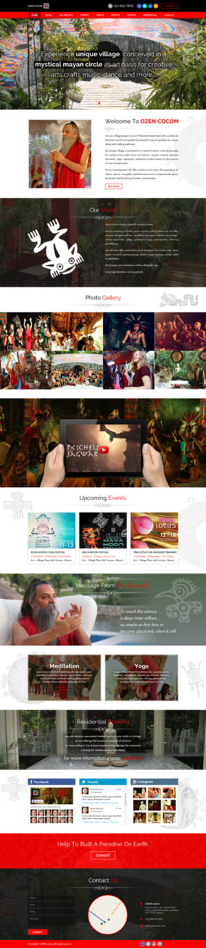 meditation/yoga retreat eco village ashram commune website | Web-Design von Sbss