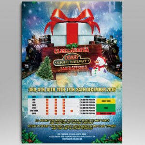 Santa Specials Poster for Light Railway | Poster Design by Filo F