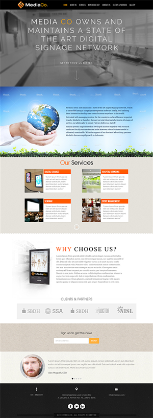 MediaCo webpage - Design only no coding required | Web Design by Mayank Patel