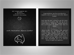 Australian Alpaca Leather | Business Card Design by MT