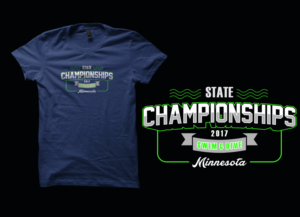 2017 MN STATE SWIM & DIVE CHAMPIONSHIPS | T-shirt Design by a.o.d